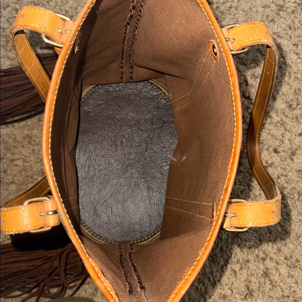 Louis Vuitton Monogram Tote with Fringe in Brown and Tan - Picture 5 of 5